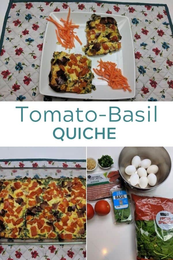 Tomato Basil Quiche Collage