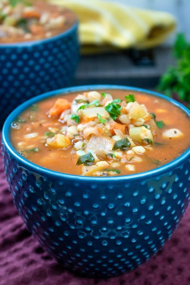 Minestrone Soup in a bowl