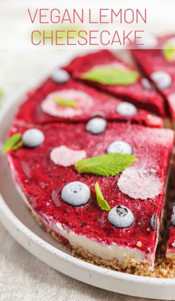 Vegan Lemon Berry Cheesecake