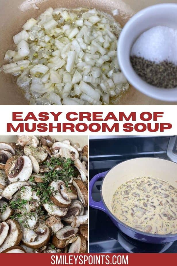 bowl of cream of mushroom soup