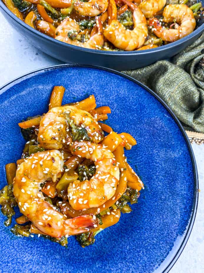  Spicy Honey Garlic Shrimp Skillet