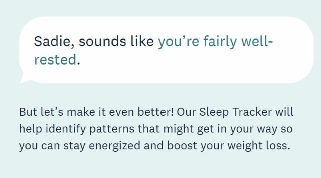 weight watchers sleep tracker