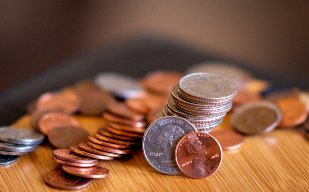 coins on a table Homemade chili seasonings cost less