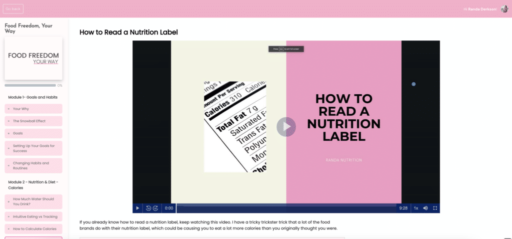 a screenshot of a nutrition label